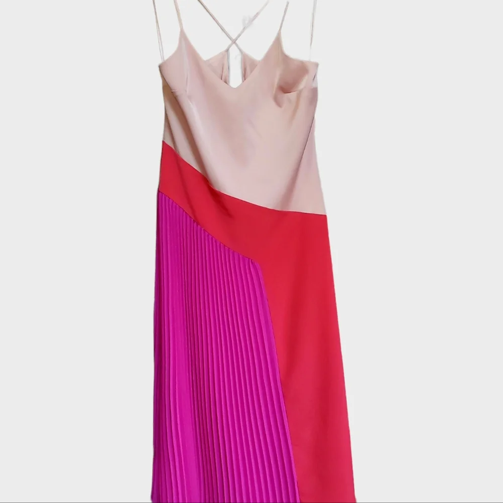 Women's Pleated Dress CUSHNIE x Target Pink/Red Size 6 NWT - Picture 10 of 11